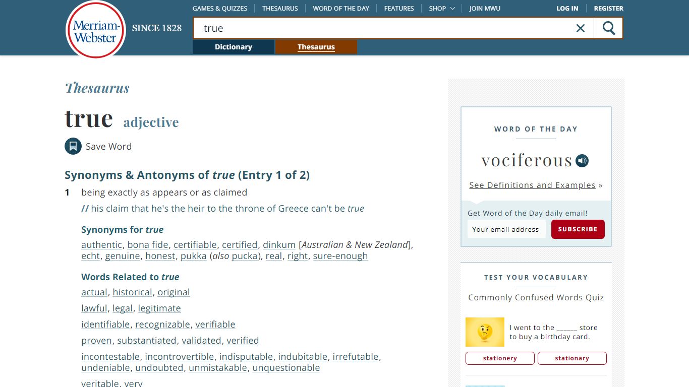 604 Synonyms & Antonyms of TRUE - Merriam-Webster